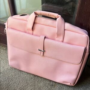 Pink Leather Laptop Bag fits 15inch